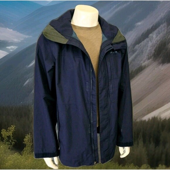Patagonia H2NO Recco Vented Waterproof Shell Snowshot Navy Jacket Men's S - Picture 1 of 16